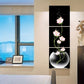 3 Stück Pinke Blumen Quadrat Leinwand Drucke Malerei, Wandkunst Bild für Wohnzimmer Eingang Heimdekoration, Keine Rahmen