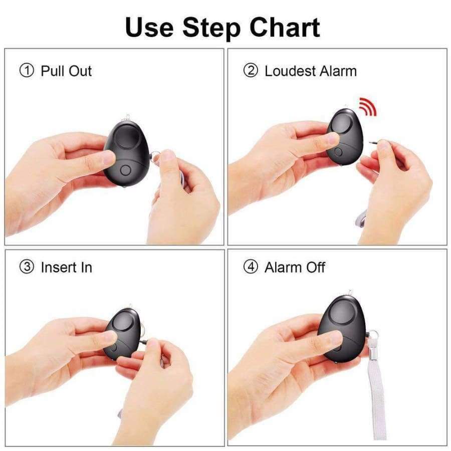 3 pieces 120 dB anti-loss alarm wolf self-defense security personal panic rape attack alarm safety protection for girls children seniors