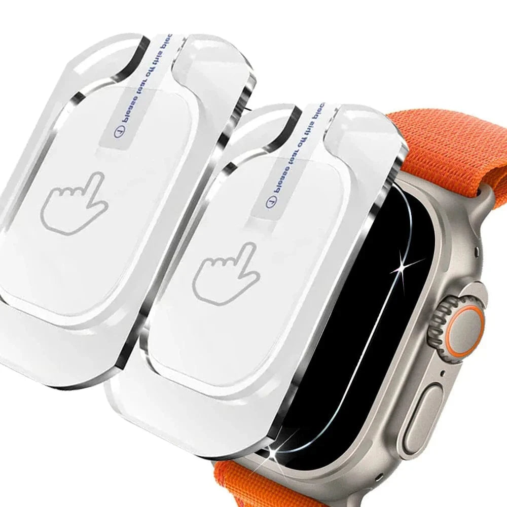 HD gehärtete Glasfolie für Apple Watch Series Ultra 49mm mit Ausrichtungswerkzeug Einfach zu installierender Bildschirm-Schutzfolie für iWatch Ultra 2