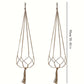 3 Stück/Set, Garten Woven Hängender Rahmen Blumentopf Netz Tasche Hanfseil Einfache Innen- und Außenhängende Korbdekoration
