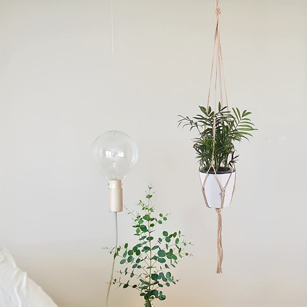3 Stück/Set, Garten Woven Hängender Rahmen Blumentopf Netz Tasche Hanfseil Einfache Innen- und Außenhängende Korbdekoration