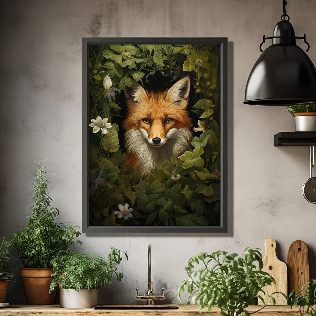 3pcs/set Unframed Canvas Poster, Retro Kunst, Magischer Wald Tier Wandkunst, Waldhexe Wandkunst, Waldtier Poster, Ideales Geschenk Für Schlafzimmer Wohnzimmer Flur, Wandkunst, Wanddekoration, Winterdekoration, Zimmerdekoration