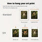 3pcs/set Unframed Canvas Poster, Retro Kunst, Magischer Wald Tier Wandkunst, Waldhexe Wandkunst, Waldtier Poster, Ideales Geschenk Für Schlafzimmer Wohnzimmer Flur, Wandkunst, Wanddekoration, Winterdekoration, Zimmerdekoration