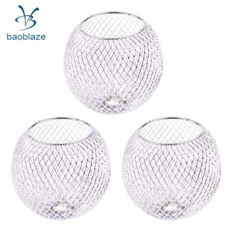3 Stück Tischlampenschirm Metall Eisen Standard Lampenschirm kleiner Lampenschirm Chrom