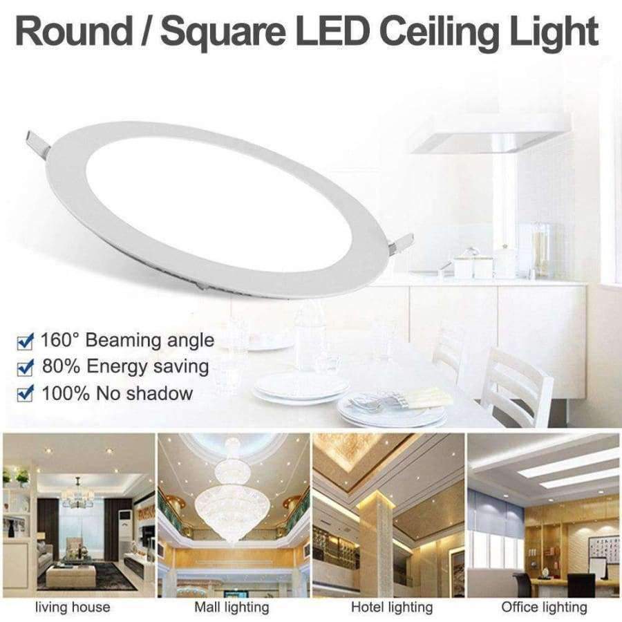 Billige runde/quadratische eingelassene Deckenlampe LED Panel Einbauleuchten für Zuhause/gewerbliche Dekoration Licht Küche Badezimmer Einbauleuchte