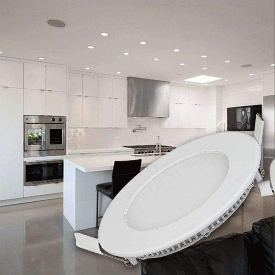 TSLEEN Runde Einbau-Deckenleuchte LED Panel Downlights Wohn-/Gewerbeleuchte 4W 9W 12W 24W Kalt/Warm Weiße LED Downlight