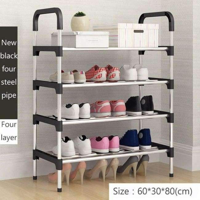 Schuhregal Einfach Zusammengebaut Kunststoff Mehrere Schichten Schuhe Regal Aufbewahrung Organizer Ständer Schuhschrank Mode Wohnzimmermöbel