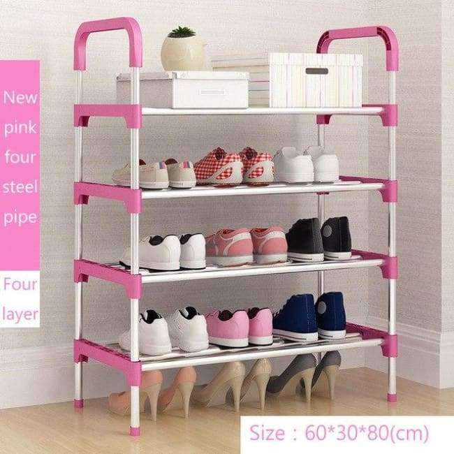 Schuhregal Einfach Zusammengebaut Kunststoff Mehrere Schichten Schuhe Regal Aufbewahrung Organizer Ständer Schuhschrank Mode Wohnzimmermöbel