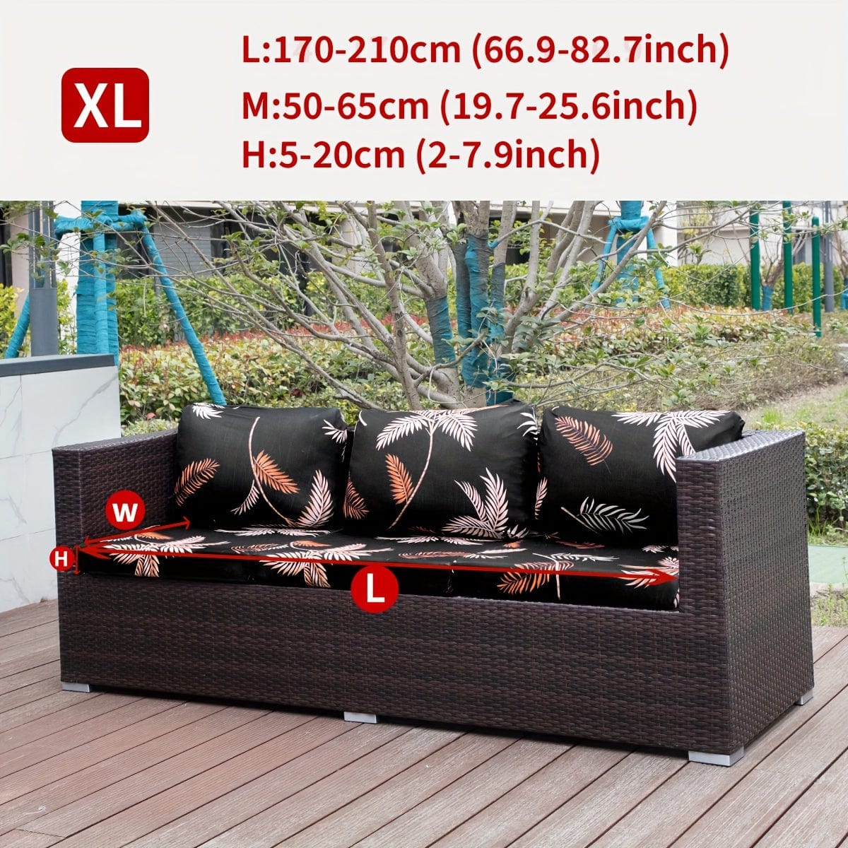 1pc Outdoor Bedruckte Tierblätter Florale Boho-Stil Kokosnuss Bedruckte Sofabezug Couchbezug Möbel Schutzbezug Wohnkultur Sofa Schoner