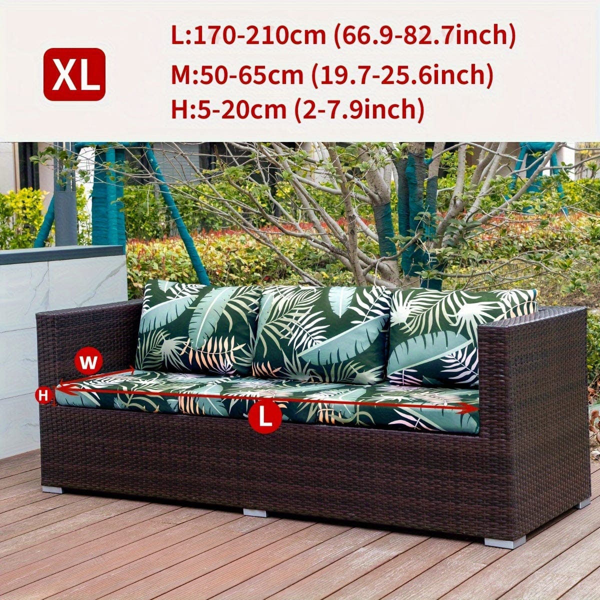 1pc Outdoor Bedruckte Tierblätter Florale Boho-Stil Kokosnuss Bedruckte Sofabezug Couchbezug Möbel Schutzbezug Wohnkultur Sofa Schoner