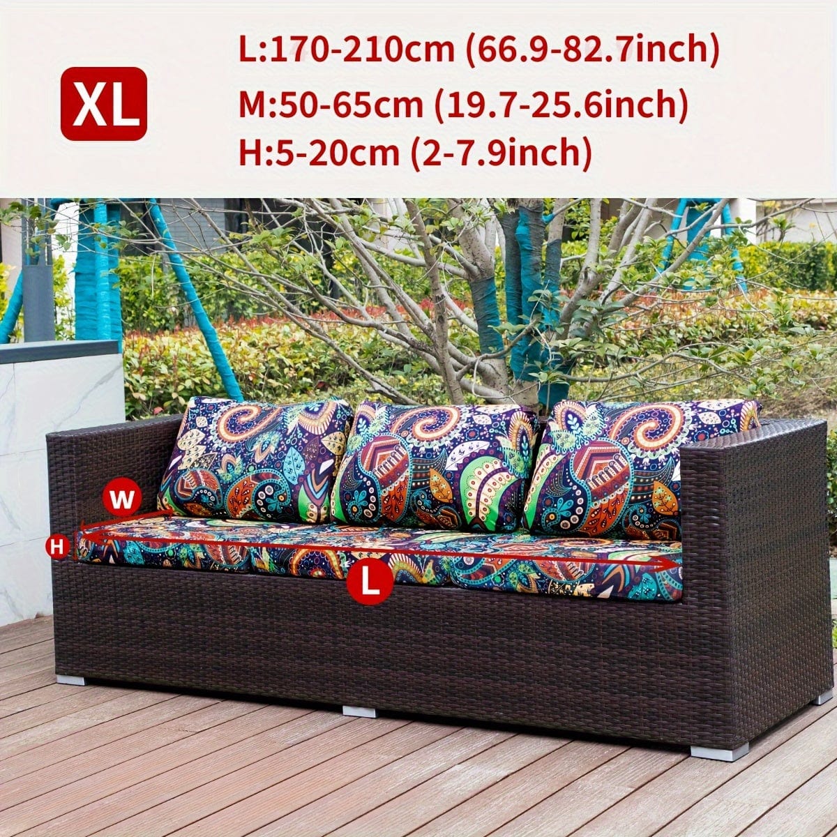 1pc Outdoor Bedruckte Tierblätter Florale Boho-Stil Kokosnuss Bedruckte Sofabezug Couchbezug Möbel Schutzbezug Wohnkultur Sofa Schoner