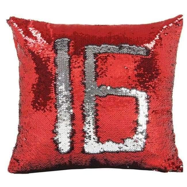 Kissen Meerjungfrau Pailletten Kissenbezug Magischer Farbwechsel Wohnkultur Sofa Kissenbezug 40x40cm
