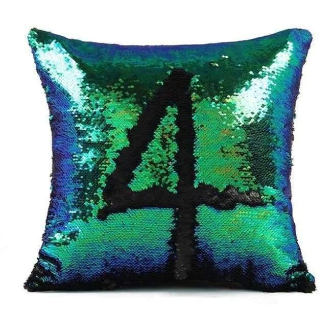 Kissen Meerjungfrau Pailletten Kissenbezug Magischer Farbwechsel Wohnkultur Sofa Kissenbezug 40x40cm