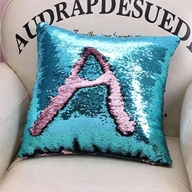 Kissen Meerjungfrau Pailletten Kissenbezug Magischer Farbwechsel Wohnkultur Sofa Kissenbezug 40x40cm