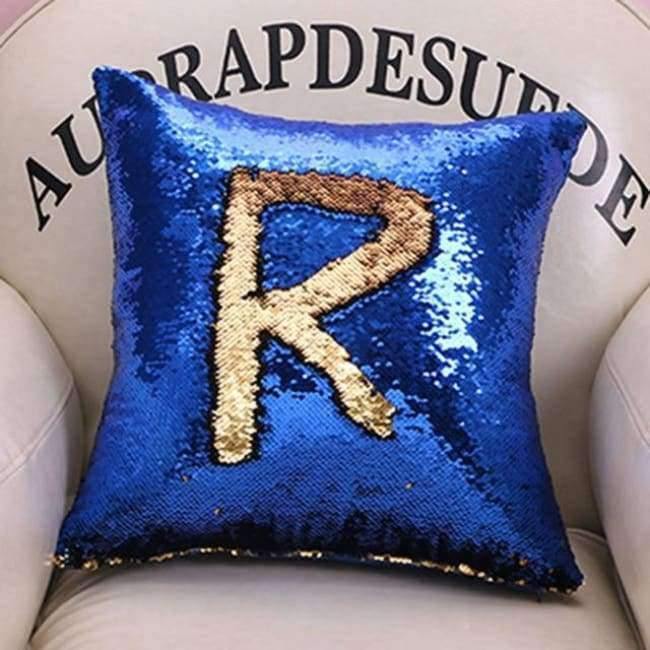 Kissen Meerjungfrau Pailletten Kissenbezug Magischer Farbwechsel Wohnkultur Sofa Kissenbezug 40x40cm