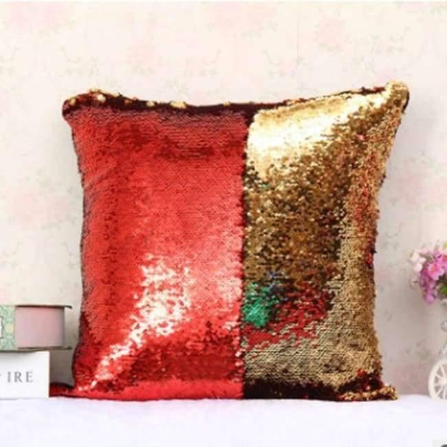 Kissen Meerjungfrau Pailletten Kissenbezug Magischer Farbwechsel Wohnkultur Sofa Kissenbezug 40x40cm