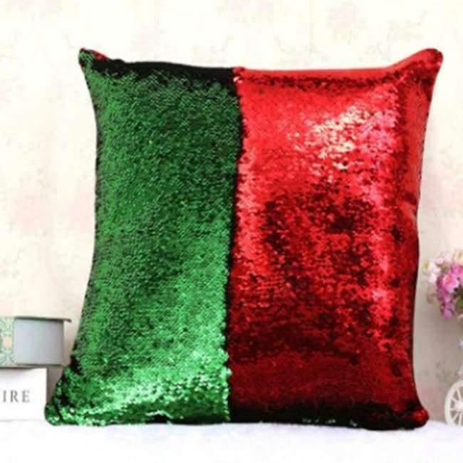 Kissen Meerjungfrau Pailletten Kissenbezug Magischer Farbwechsel Wohnkultur Sofa Kissenbezug 40x40cm