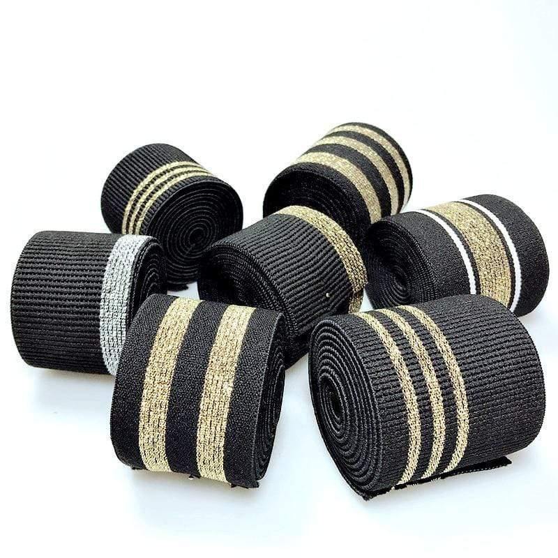 40MM/50MM 1 Meter Hot Stamping Nylon Elastic Bands DIY Webbing Clothing Bags Leggings Sewing Accessories