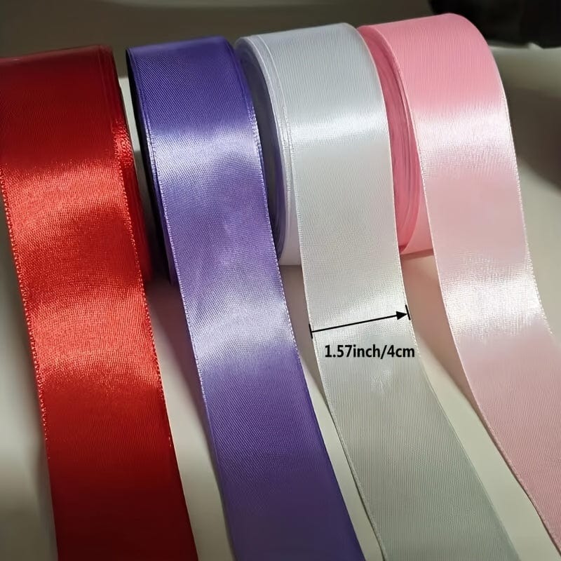 40 mm Seiden Satinband für Basteln Handgemacht DIY Geschenkverpackung Party Hochzeit Dekorative Sträuße Kuchen Dekor Material Auffällig kurz