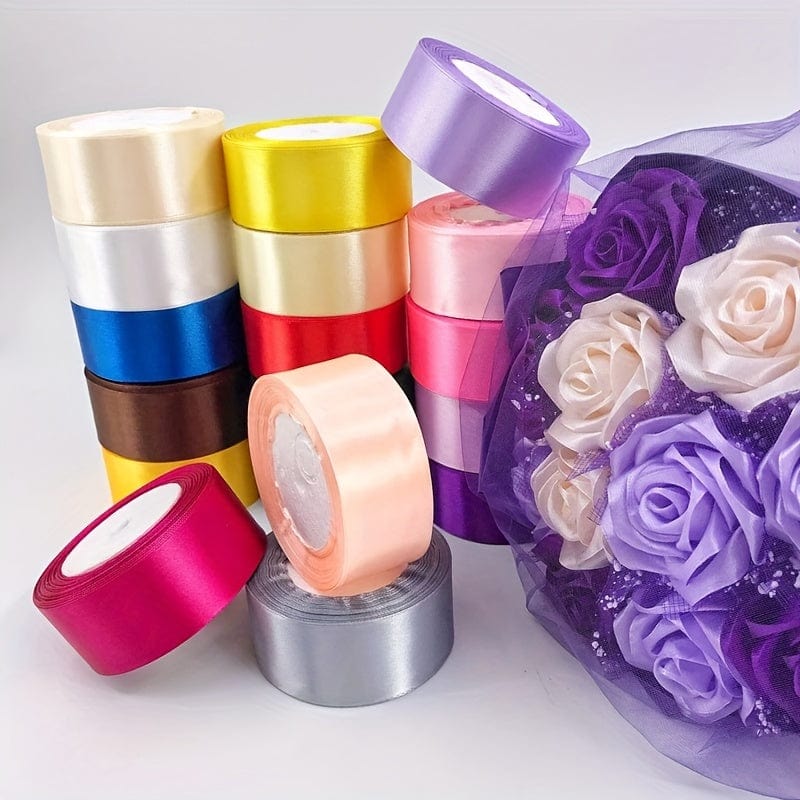 40 mm Seiden Satinband für Basteln Handgemacht DIY Geschenkverpackung Party Hochzeit Dekorative Sträuße Kuchen Dekor Material Auffällig kurz