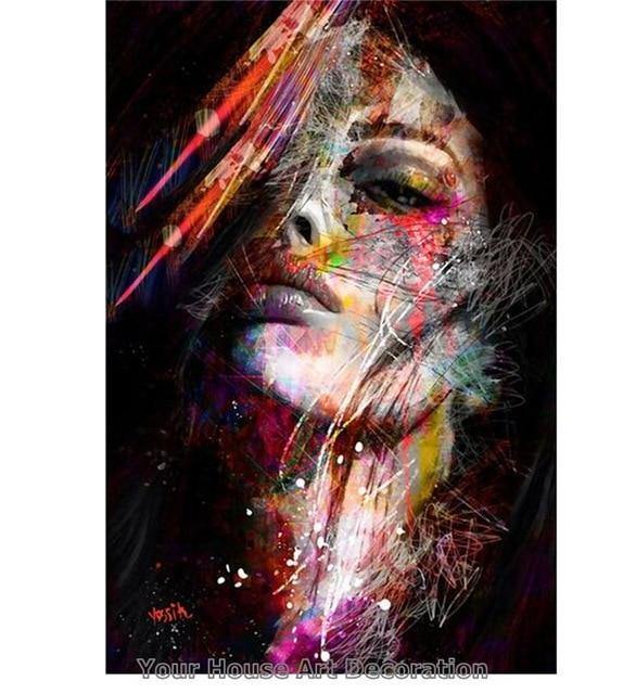 Nordic Canvas Painting Fashion Sex Figur Bild Wandkunst Wohnkultur Poster Wohnzimmer Mädchen Schlafzimmer Abstrakte Kunst Ölmalerei