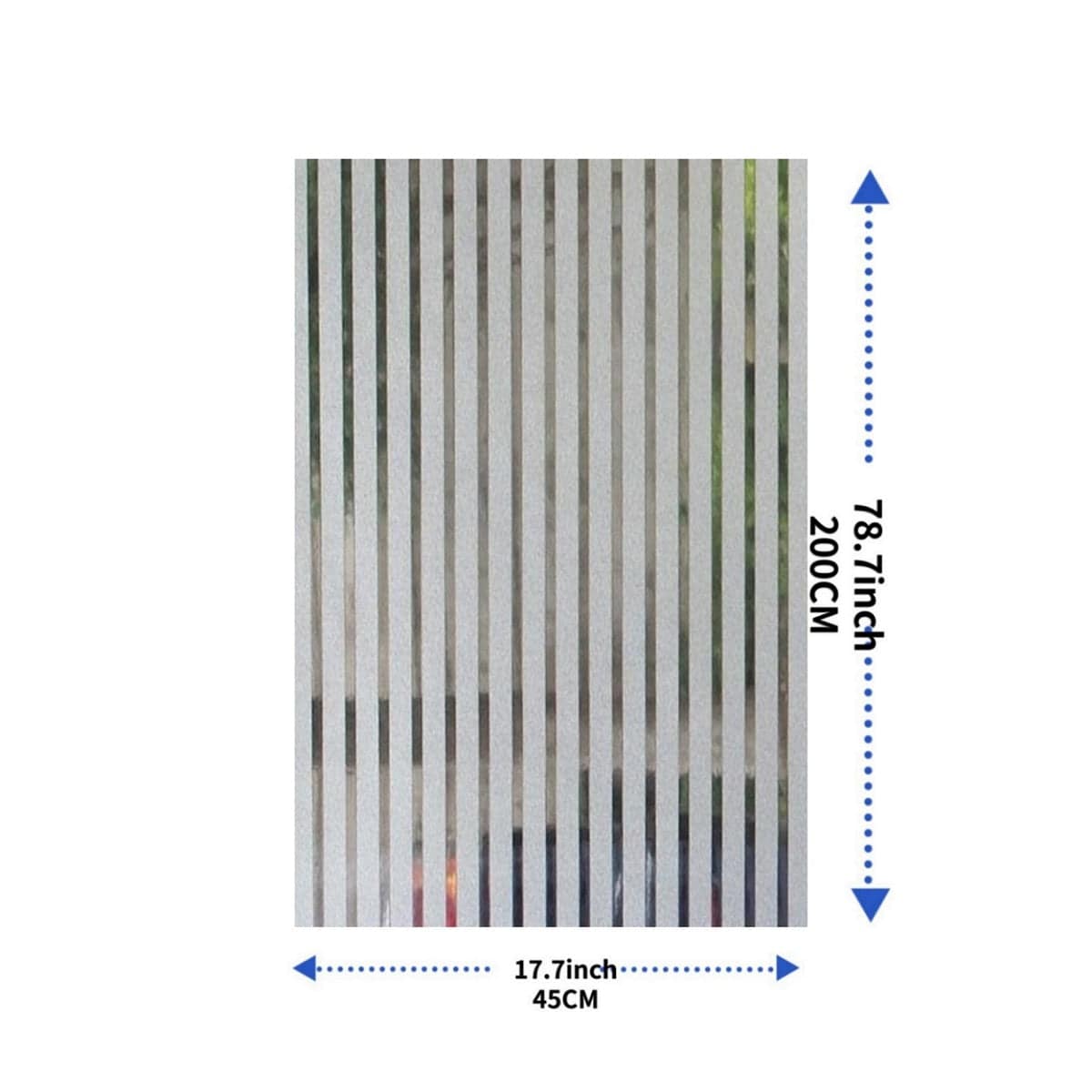 Gestreifte, frosted, elektrostatische Folienfensteraufkleber
