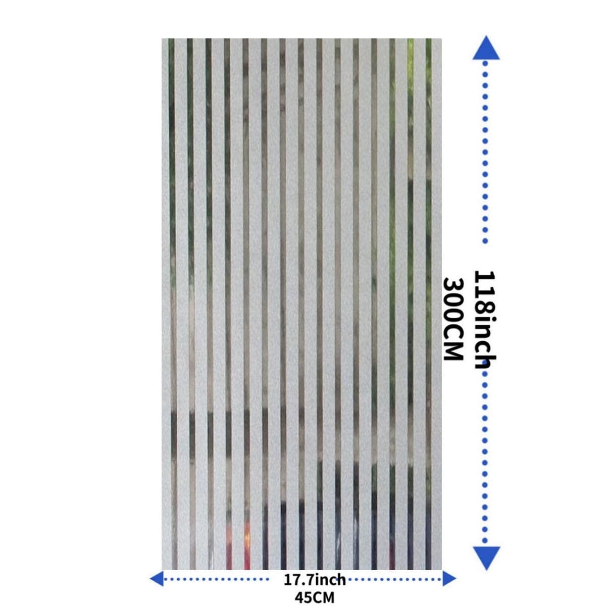 Gestreifte, frosted, elektrostatische Folienfensteraufkleber