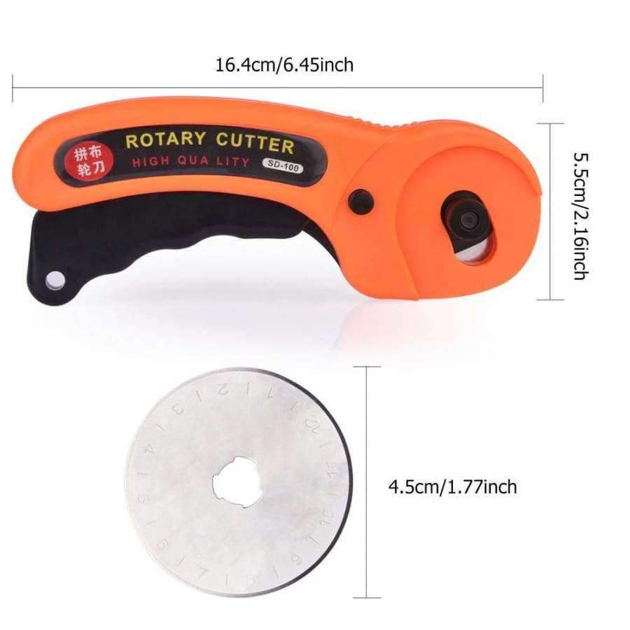 45mm rotary cutter with 6 replacement blades premium quilt sewing craft DIY leather tools fabric cutter paper leather cutter