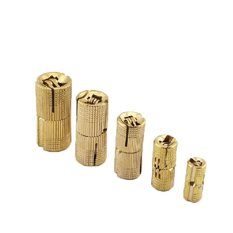4PCS 8mm-16mm Kupferfass Schrauben Zylindrische Verdeckte Unsichtbare Messing Türschaniere Für Möbelbeschläge