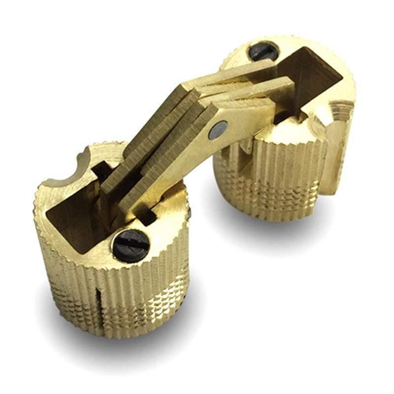 4PCS 8mm-16mm Kupferfass Schrauben Zylindrische Verdeckte Unsichtbare Messing Türschaniere Für Möbelbeschläge