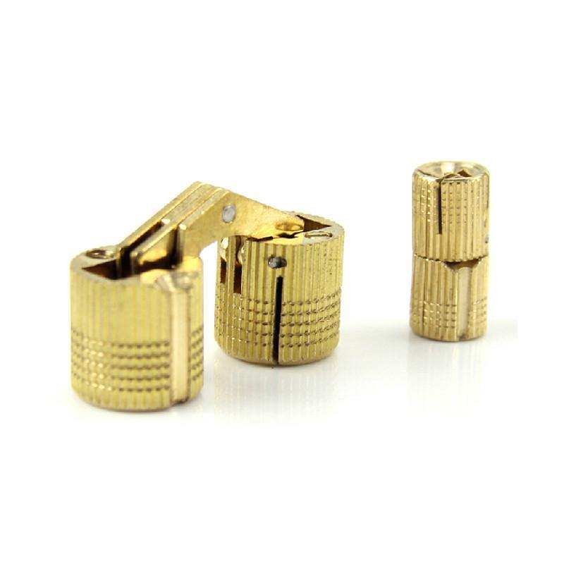 4PCS 8mm-16mm Kupferfass Schrauben Zylindrische Verdeckte Unsichtbare Messing Türschaniere Für Möbelbeschläge