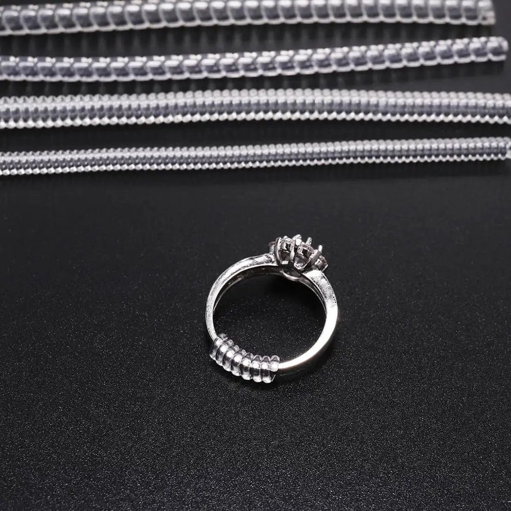 4Stk/Packung Transparente Spiralfeder-Ringwerkzeuge Federcoiling-Ring Größenanpasser Schutzverstärker Reduzierer Resize-Werkzeug für Schmuck