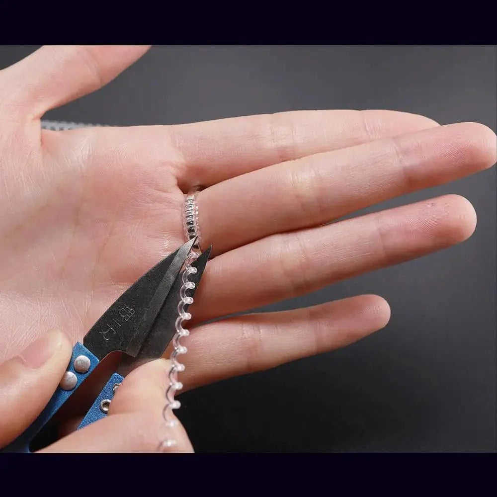 4Stk/Packung Transparente Spiralfeder-Ringwerkzeuge Federcoiling-Ring Größenanpasser Schutzverstärker Reduzierer Resize-Werkzeug für Schmuck