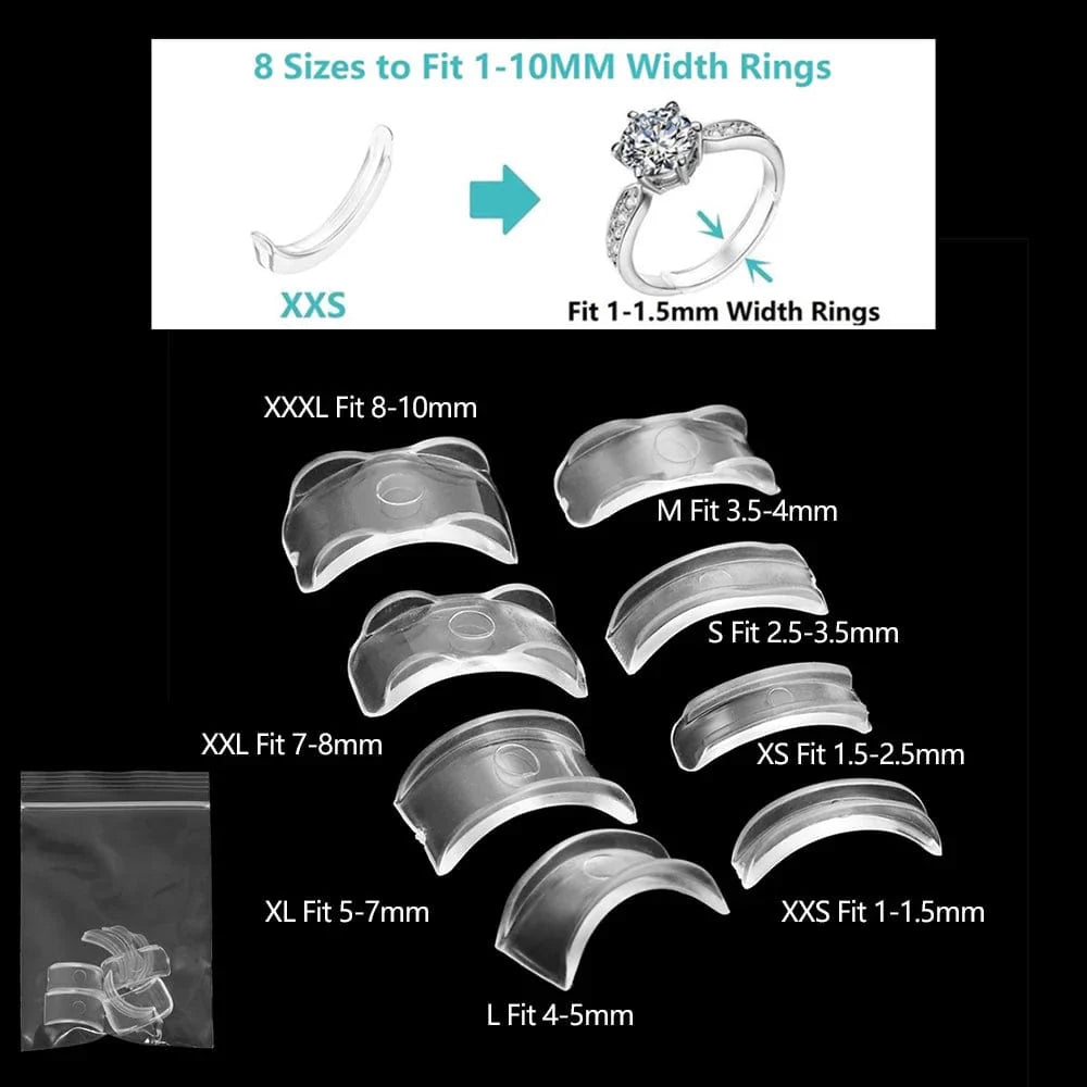 4Stk/Packung Transparente Spiralfeder-Ringwerkzeuge Federcoiling-Ring Größenanpasser Schutzverstärker Reduzierer Resize-Werkzeug für Schmuck