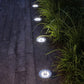4 Stück Solar Bodenlichter 8 LEDs Solar Gartenlichter Außen Wasserdicht Gehweg Disk Bright In-Ground Landschaftsbeleuchtung Für Rasen Patio Weg Yard Stufen Deck Gehweg Licht (Warm Weiß)