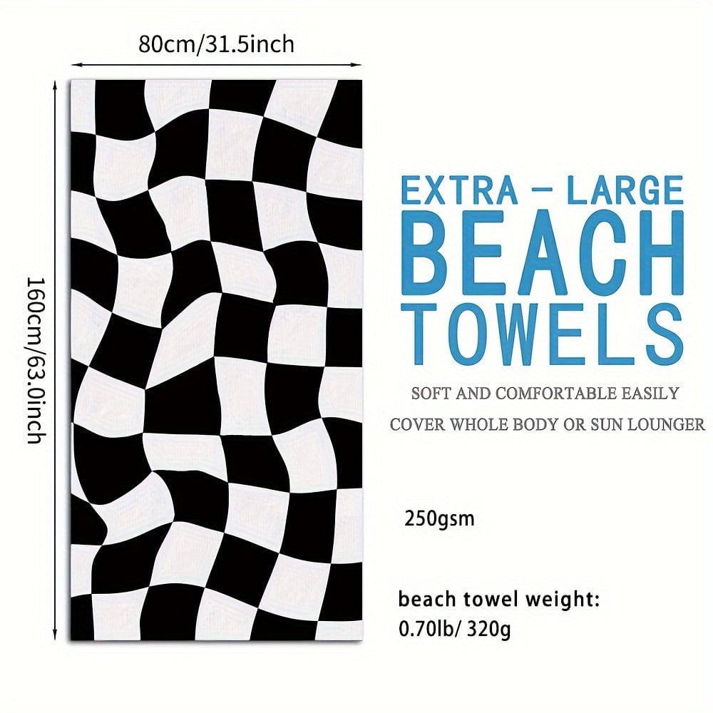 1 Stück individuell gestaltetes Strandtuch, saugfähiges Strandtuch, großes Sommer-Strandtuch, Geschenk für Strand-Pool-Party, Strand-Essentials
