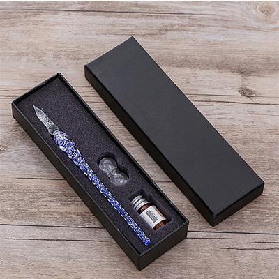 Glas Dip Pen Unterschriftenstift Füllfederhalter Büro Geschäft Schule Schreibwaren Geschenkset Stift + Tinte Set