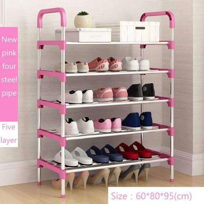 Schuhregal Einfach Zusammengebaut Kunststoff Mehrere Schichten Schuhe Regal Aufbewahrung Organizer Ständer Schuhschrank Mode Wohnzimmermöbel
