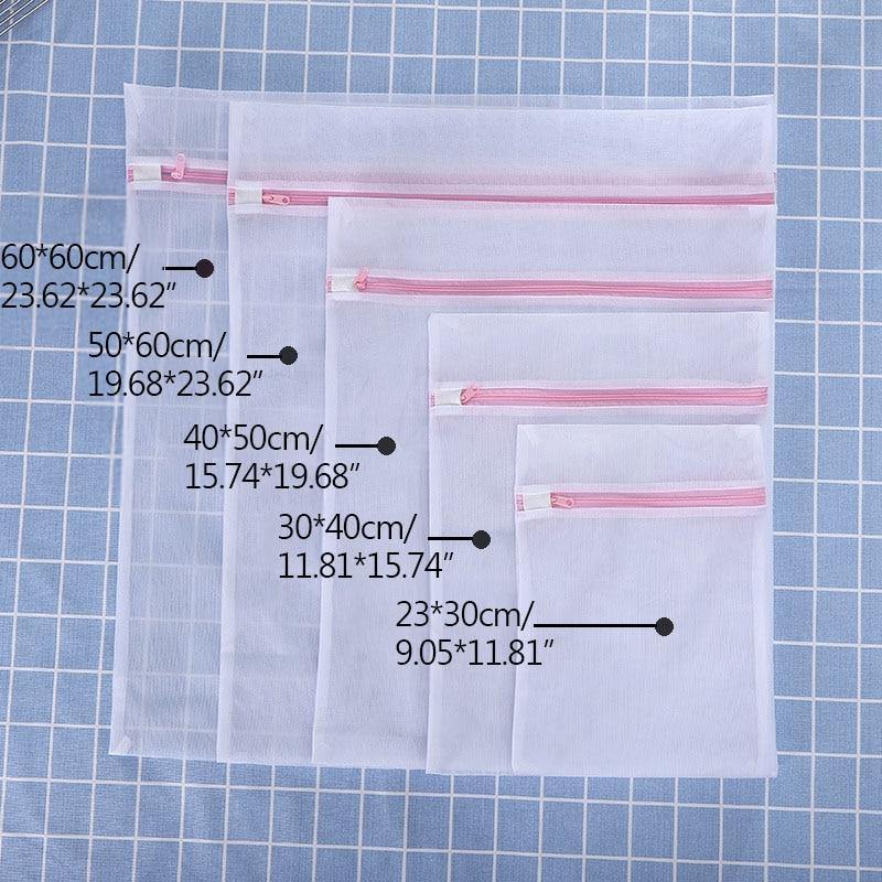 5 Größen Kleidung Waschmaschine Wäsche BH Hilfs-Unterwäsche Mesh-Netz Waschbeutel Tasche Korb Zuhause Femme