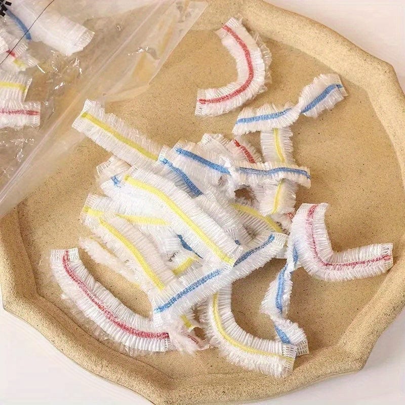 50/100/Stücke, Schutzhüllen, Wiederverwendbare Elastische Schutzhüllen für Lebensmittel, Dehnbare Lebensmittelabdeckung, Geeignet für Verschiedene Größen von Schüsseln und Tellern