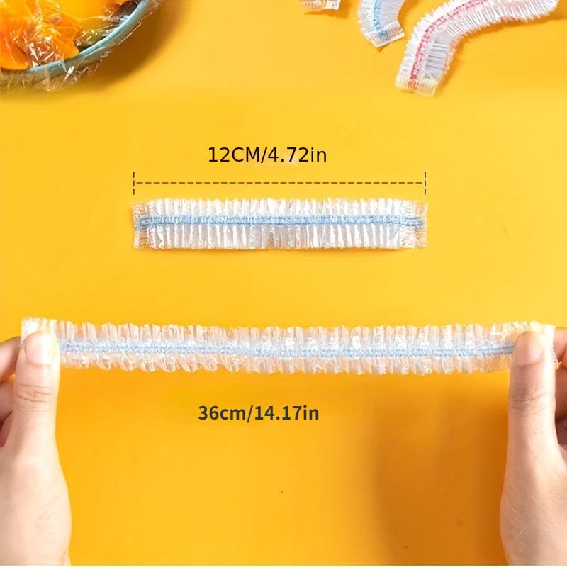 50/100/Stücke, Schutzhüllen, Wiederverwendbare Elastische Schutzhüllen für Lebensmittel, Dehnbare Lebensmittelabdeckung, Geeignet für Verschiedene Größen von Schüsseln und Tellern