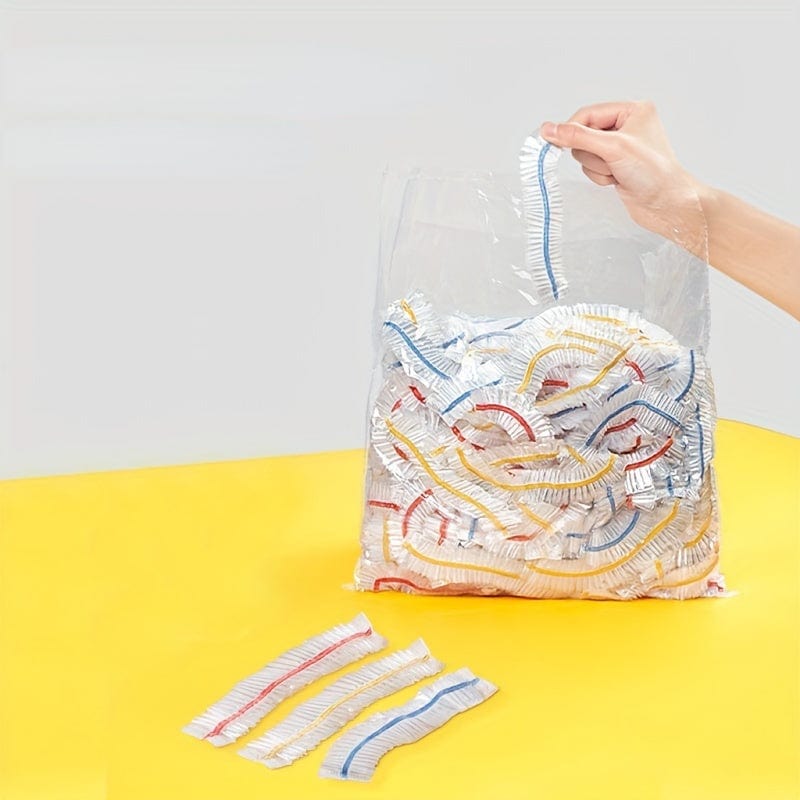50/100/Stücke, Schutzhüllen, Wiederverwendbare Elastische Schutzhüllen für Lebensmittel, Dehnbare Lebensmittelabdeckung, Geeignet für Verschiedene Größen von Schüsseln und Tellern