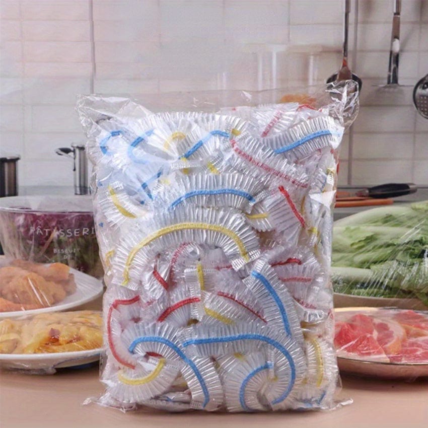 50/100/Stücke, Schutzhüllen, Wiederverwendbare Elastische Schutzhüllen für Lebensmittel, Dehnbare Lebensmittelabdeckung, Geeignet für Verschiedene Größen von Schüsseln und Tellern