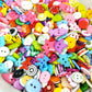 50/120/200 pieces mixed styles random 8MM-19MM flat back plastic buttons children's clothing sewing accessories DIY scrapbooking