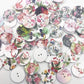 50/100 pieces mixed style wooden buttons suitable for sewing scrapbooking decoration 20mm W477
