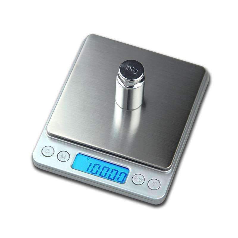 500g x 0,01g Tragbare Mini Elektronische Küchenwaage Taschenetui Postküche Schmuck Gewicht Balanca Digitale Waage Mit 2 Tabletts