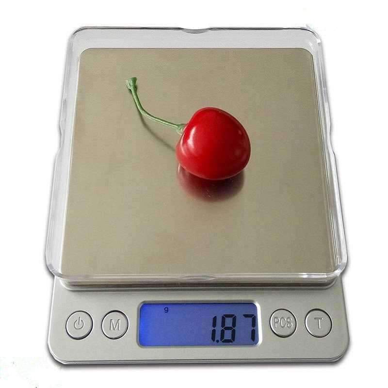 500g x 0,01g Tragbare Mini Elektronische Küchenwaage Taschenetui Postküche Schmuck Gewicht Balanca Digitale Waage Mit 2 Tabletts