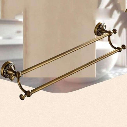 KEMAIDI Bathroom Accessories Antique Brass Towel Ring, Paper Holder, Toilet Brush, Bath Shelf, Soap Dish, Makeup Mirror
