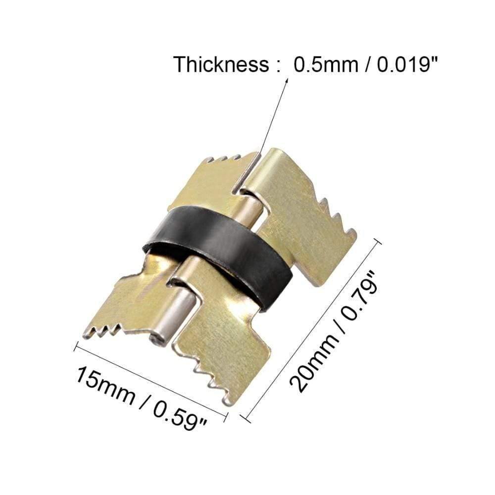 50 Stück 20/30/29mm Länge federbelastete Scharniere für Brillenetui Schmuck Holzkiste, Schranktüren, mit Federstahl