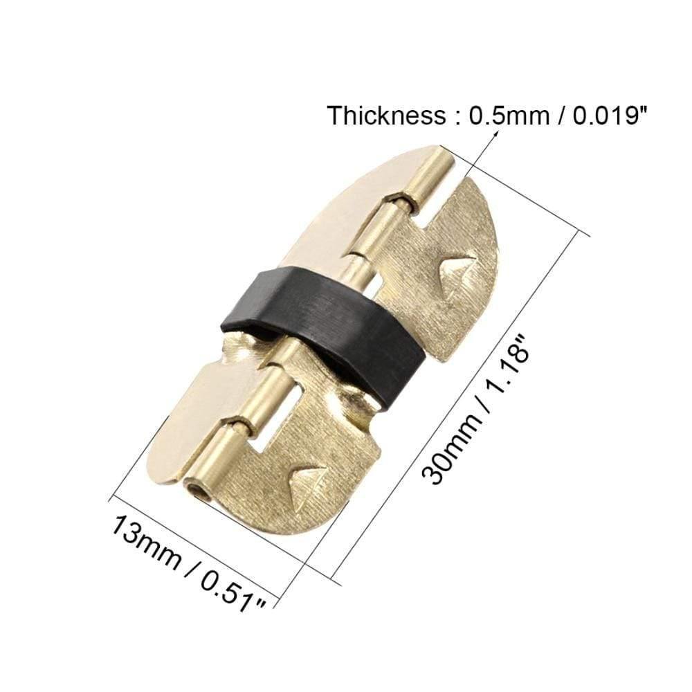50 Stück 20/30/29mm Länge federbelastete Scharniere für Brillenetui Schmuck Holzkiste, Schranktüren, mit Federstahl